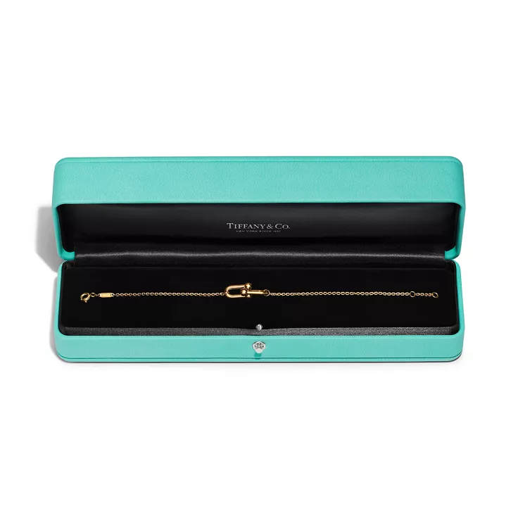 Tiffany HardWear:Pulsera de eslabones dobles de oro amarillo, 4