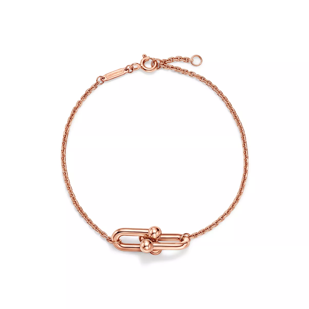 Double Link Bracelet in Rose Gold
