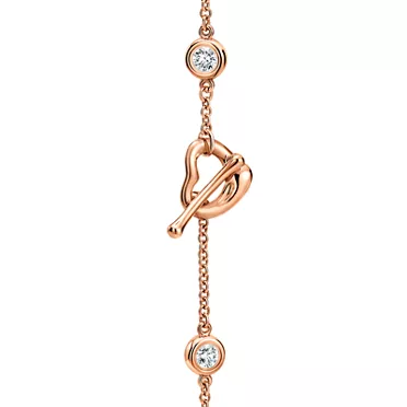 Elsa Peretti®:Open Heart Bracelet in Rose Gold, 3