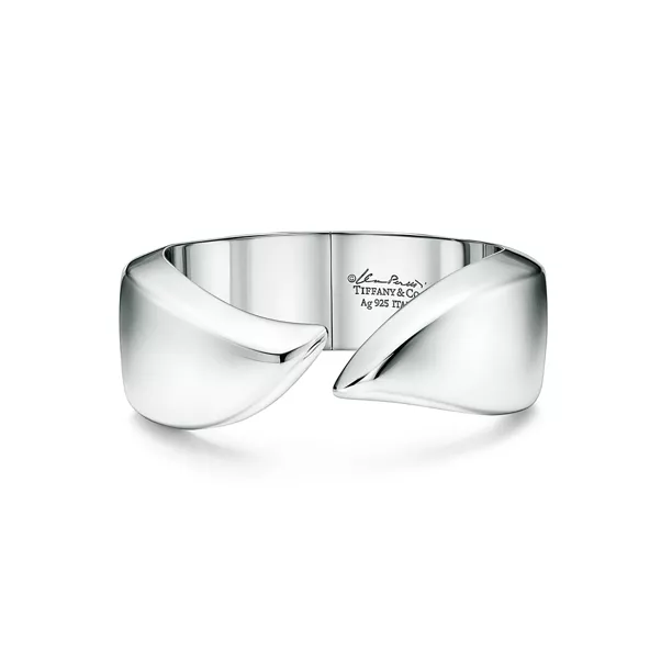 Brazalete Feather de plata de ley