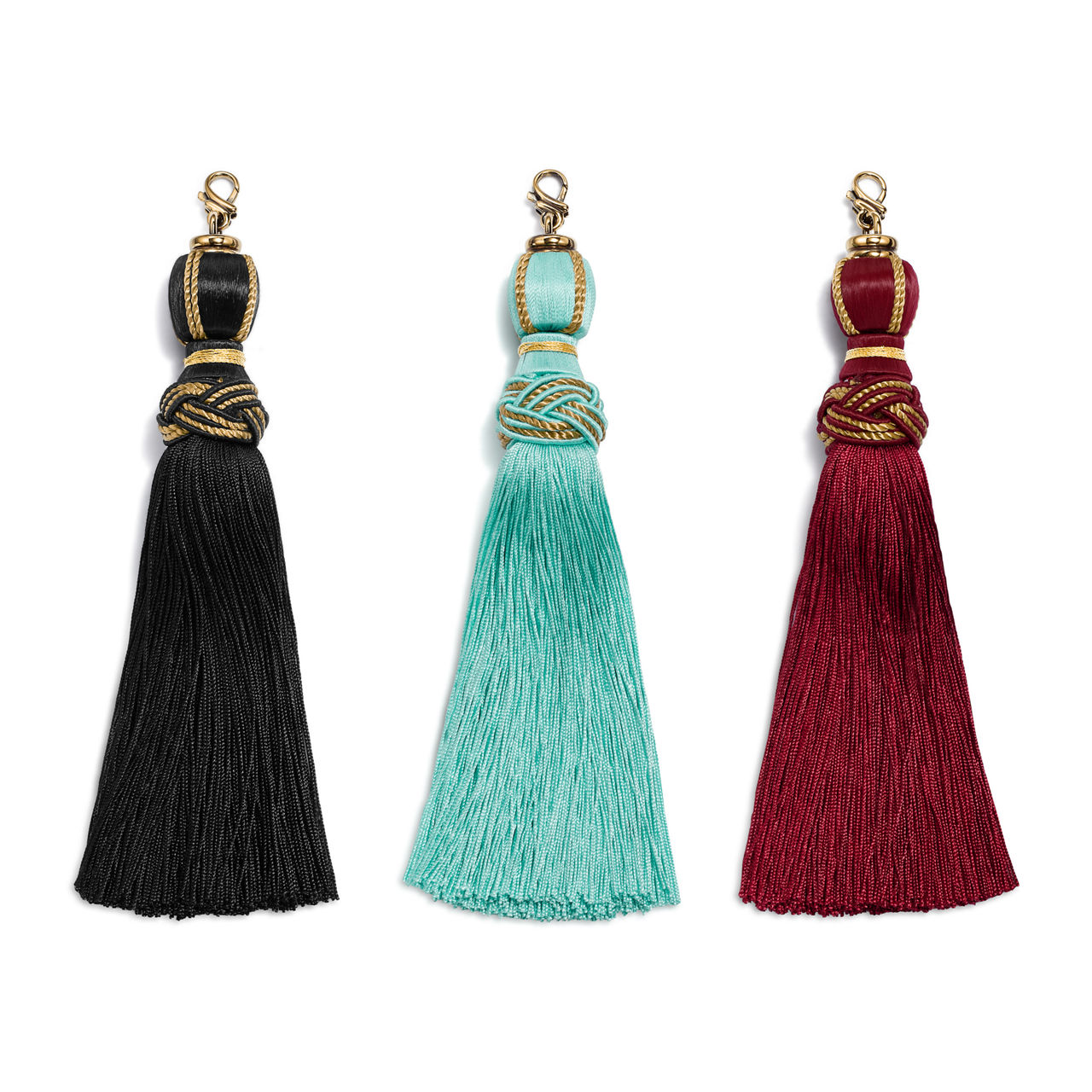 Ribbons Rectangular Minaudiére in Gold-plated Brass
