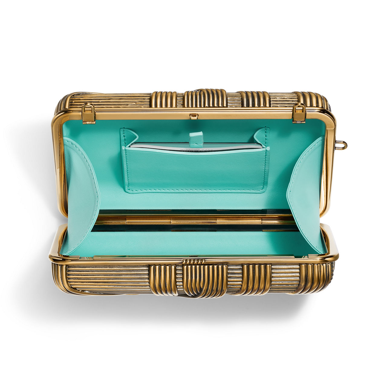 Jean Schlumberger by Tiffany:Ribbons Rectangular Minaudiére in Gold-plated Brass image number 3