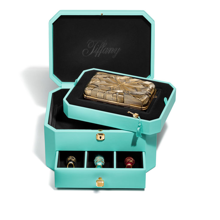 Jean Schlumberger by Tiffany:Ribbons Rectangular Minaudiére in Gold-plated Brass image number 4