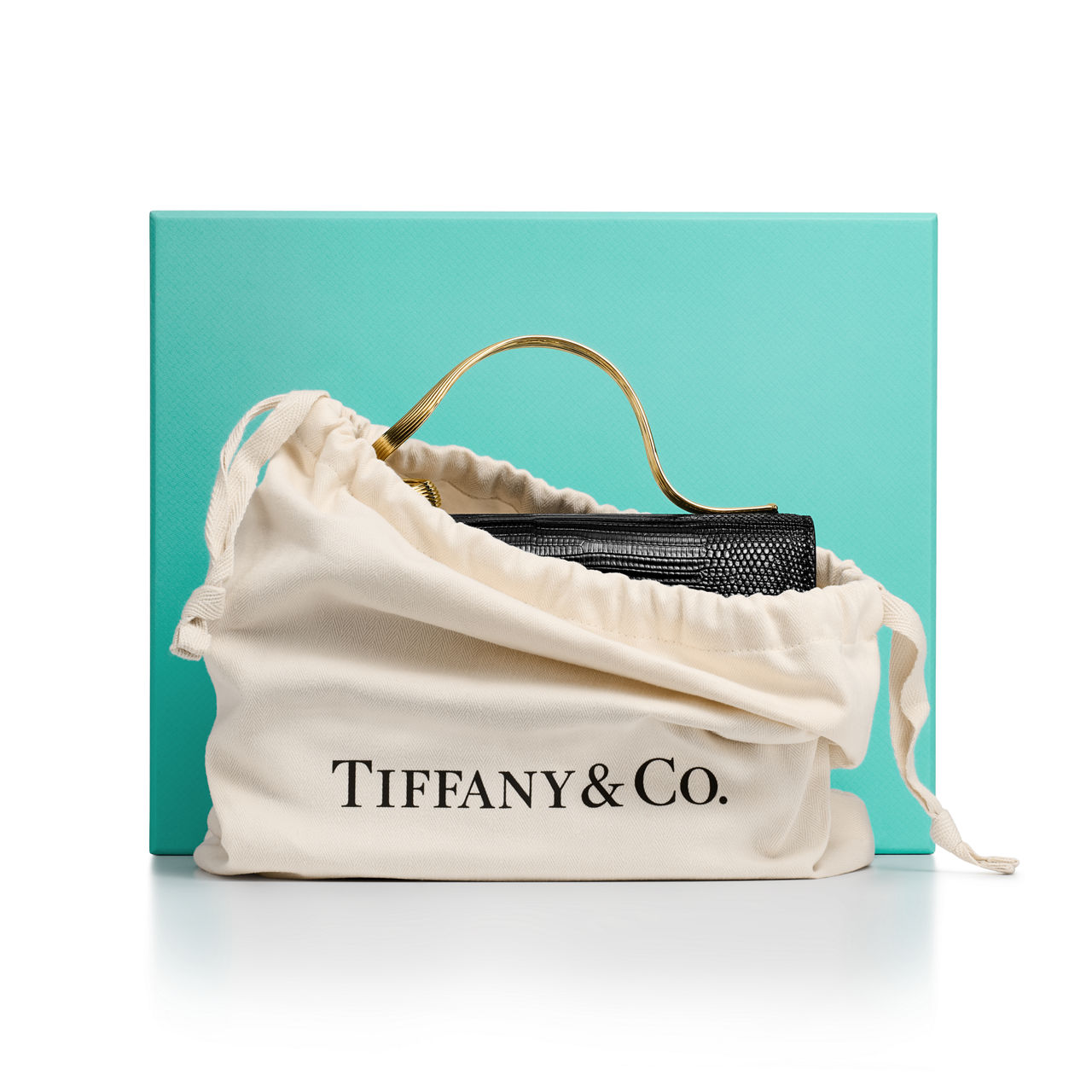 Jean Schlumberger by Tiffany:Mini Ribbons Top Handle Bag in Lizard