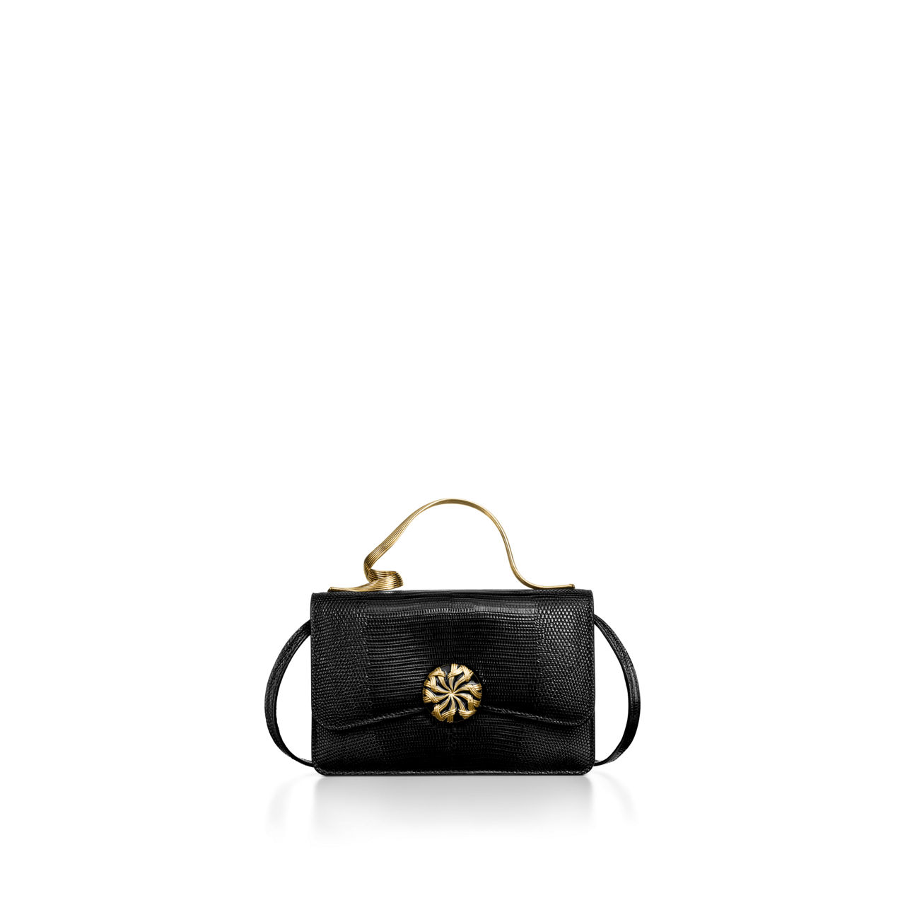 Jean Schlumberger by Tiffany:Mini Ribbons Top Handle Bag in Lizard