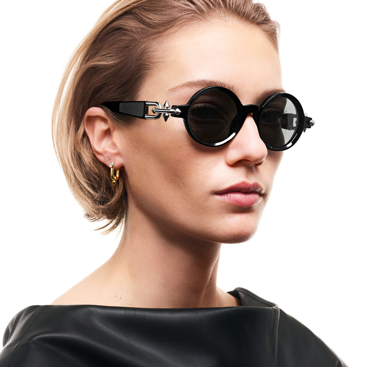 ARCHITECT Sonnenbrille aus schwarzem Acetat