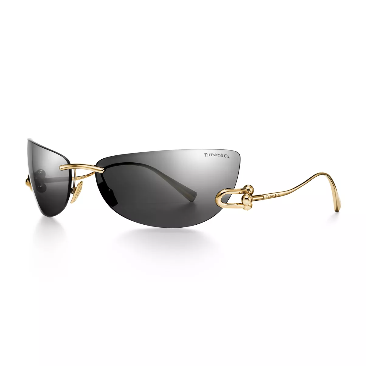 Sunglasses in Gold-plated Metal with Tiffany Blue&reg; Lenses