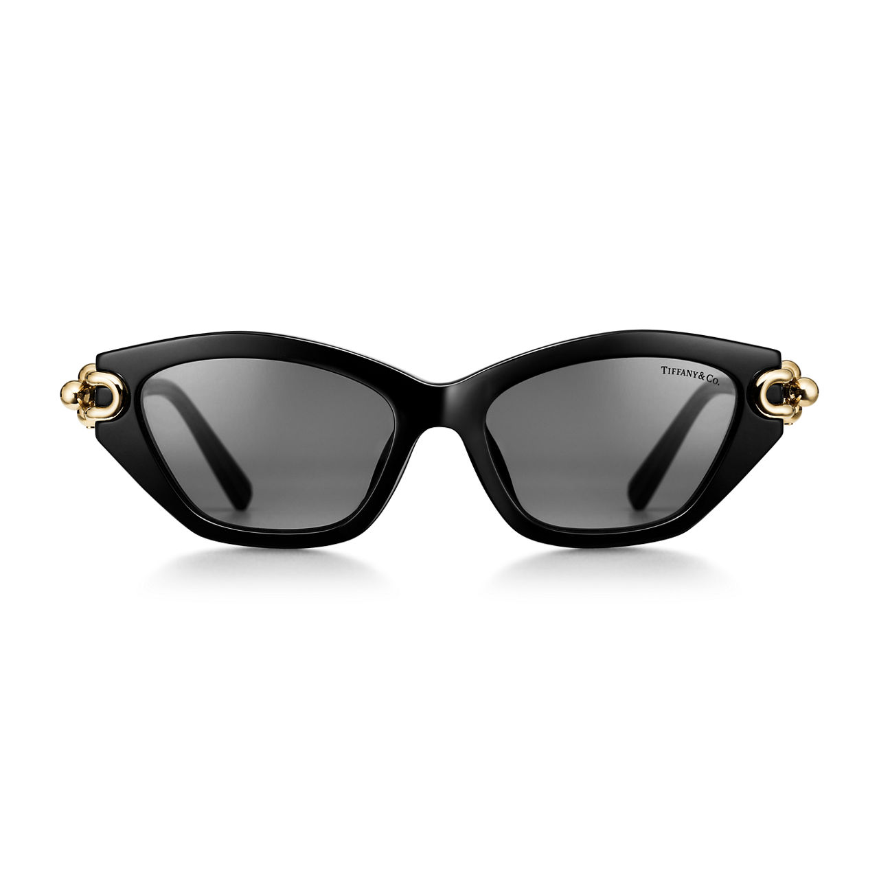 Tiffany HardWear:Sunglasses in Black Acetate with Dark Grey Lenses image number 2