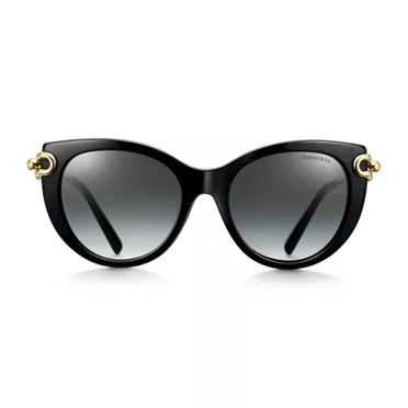 Tiffany HardWear:Sunglasses in Black Acetate with Gray Gradient Lenses, 2