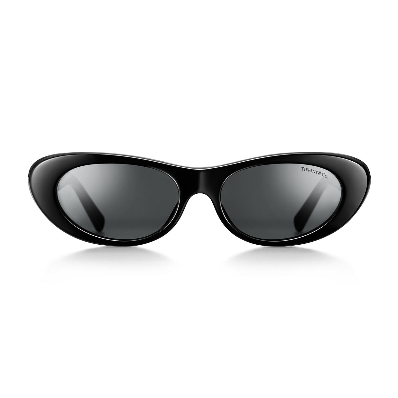 Tiffany T:Sonnenbrille aus schwarzem Acetat mit dunkelgrauen Gläsern Bildnummer 2