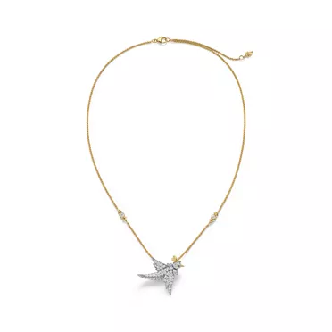 Bird on a Rock by Tiffany:Bird Pendant in Platinum and Gold with Diamonds, 2