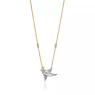 Bird on a Rock by Tiffany:Bird Pendant in Platinum and Gold with Diamonds, 3