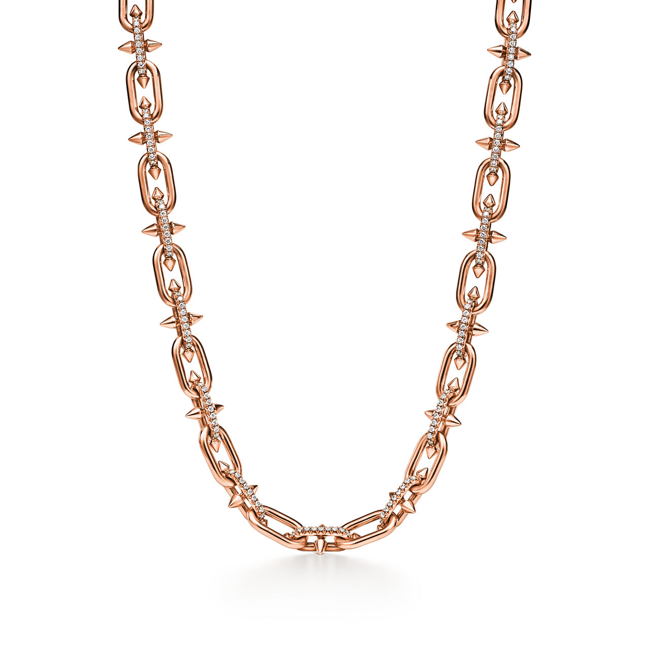 Necklace in Rose Gold with Diamonds