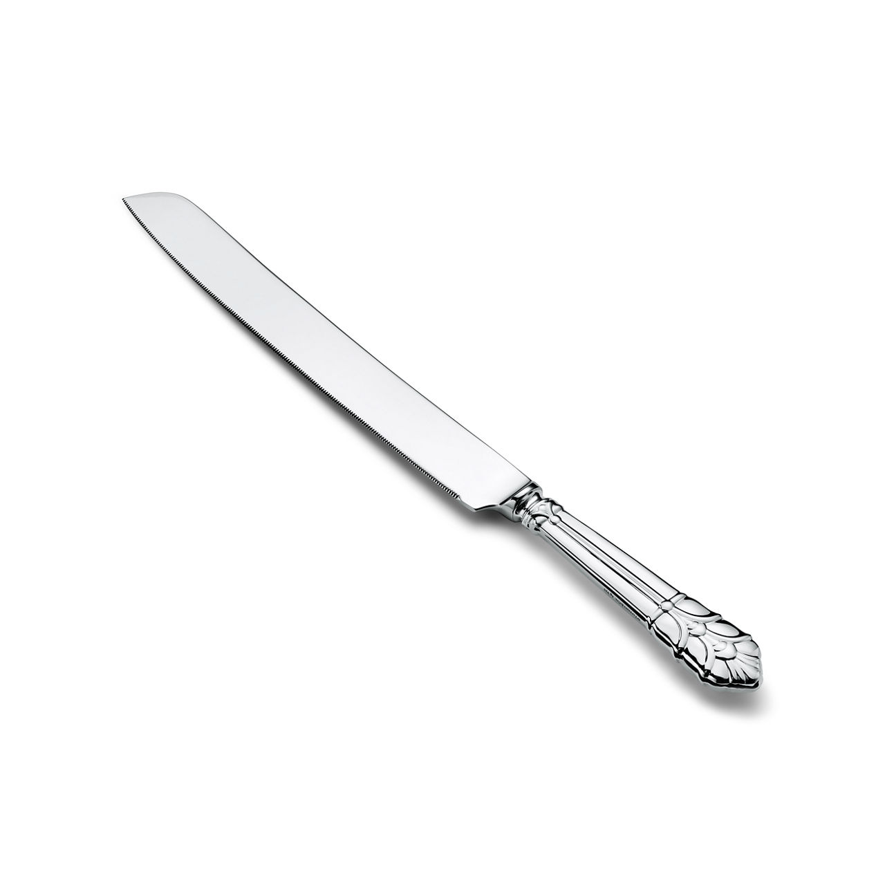 Cake Knife in Sterling Silver and Stainless Steel