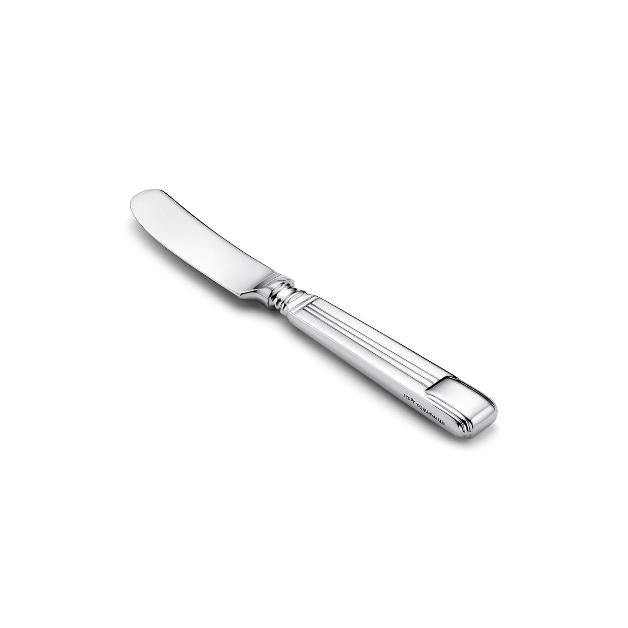 Cuchillo de untar de plata de ley y acero inoxidable