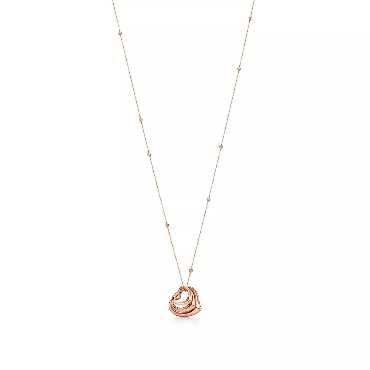 Diamonds by the Yard&reg; Open Heart Pendant in Gold with Diamonds
