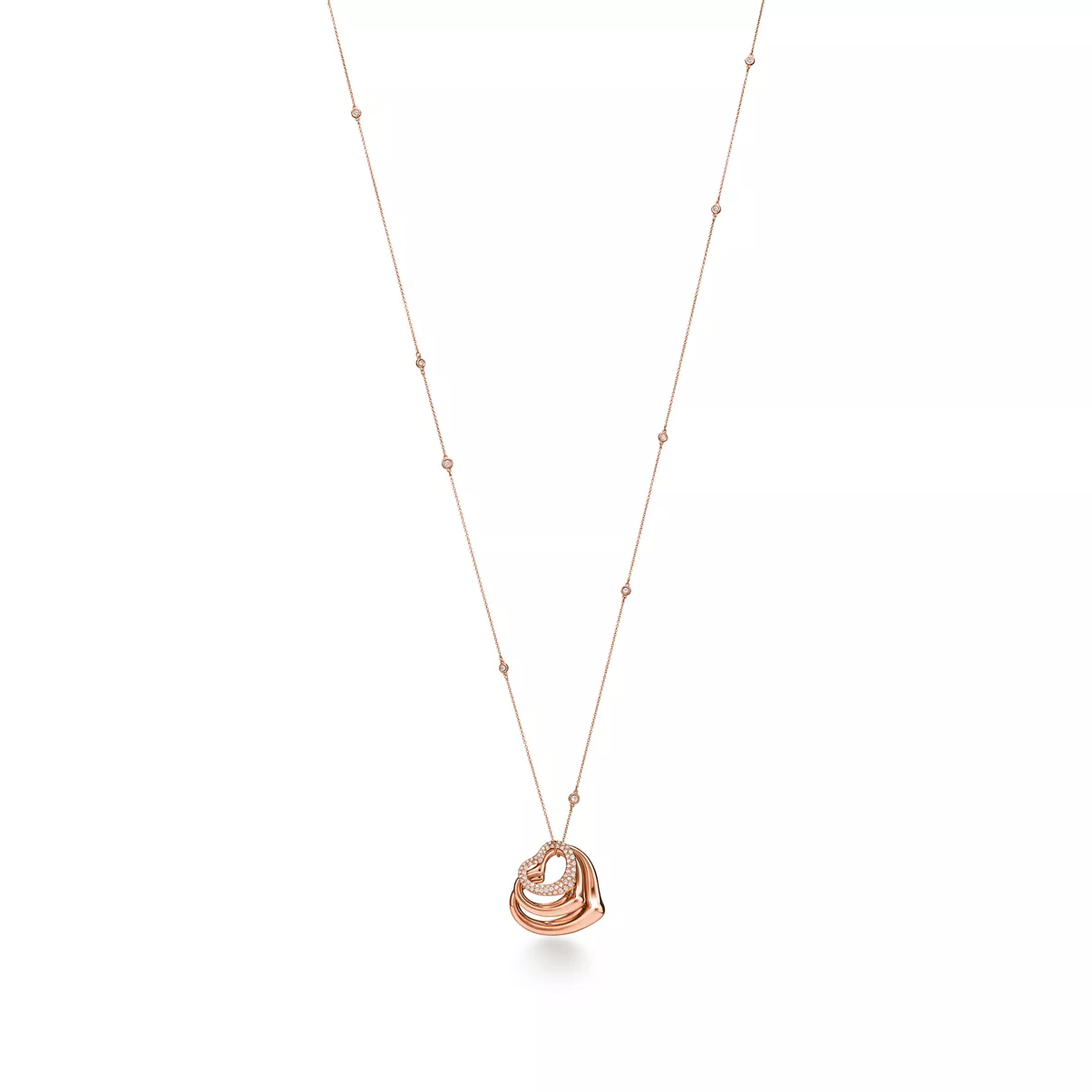 Diamonds by the Yard&reg; Open Heart Pendant in Gold with Diamonds