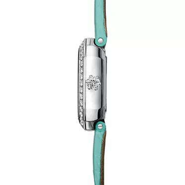 Tiffany Eternity:28 mm Cushion-shaped Watch in White Gold with Diamonds and a Mother-of-pearl Dial, 3