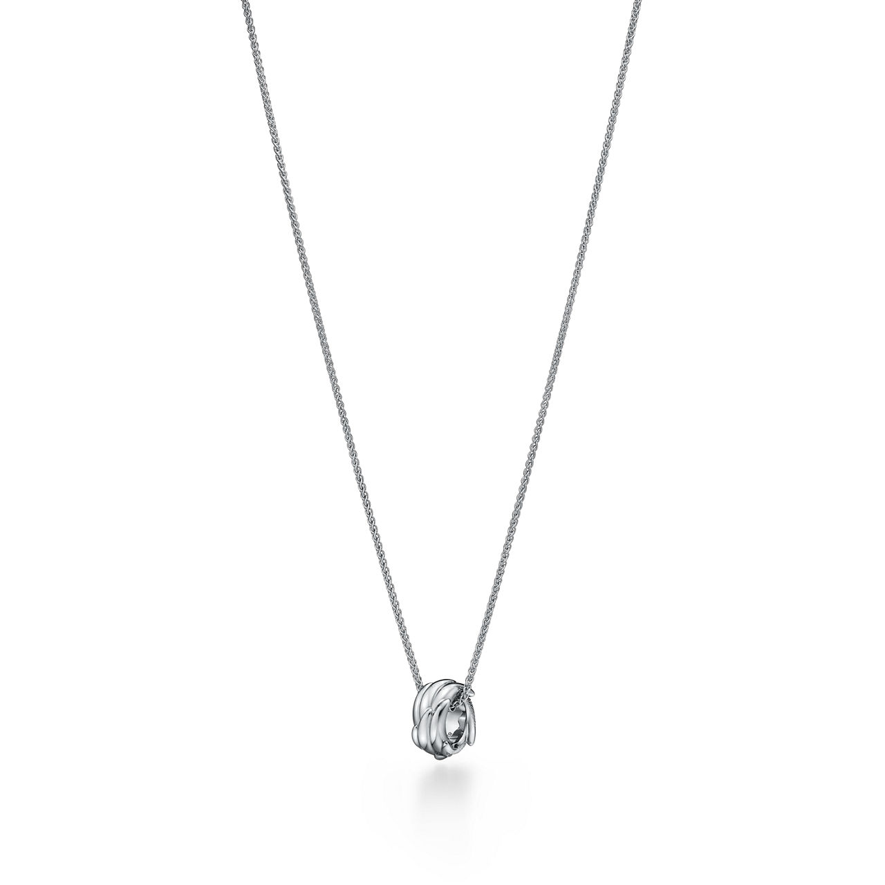 Bird on a Rock by Tiffany:Wings Rolo Pendant in Platinum with Diamonds image number 2