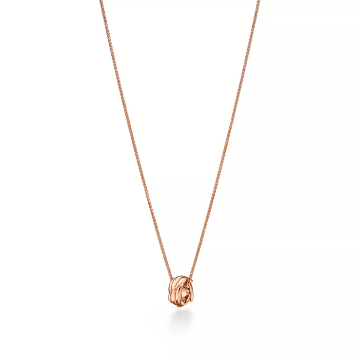 Bird on a Rock by Tiffany:Wings Rolo Pendant in Rose Gold with Diamonds, 1