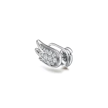 Bird on a Rock by Tiffany:Wings Drop Earrings in Platinum with Diamonds, 6