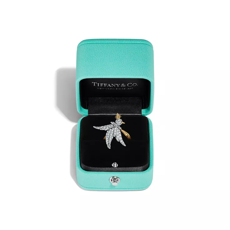 Bird on a Rock by Tiffany:Bird Ring in Platinum and Gold with Diamonds, 4