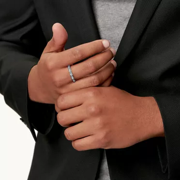 Bird on a Rock by Tiffany:Wings Narrow Ring in Platinum with Diamonds, 2