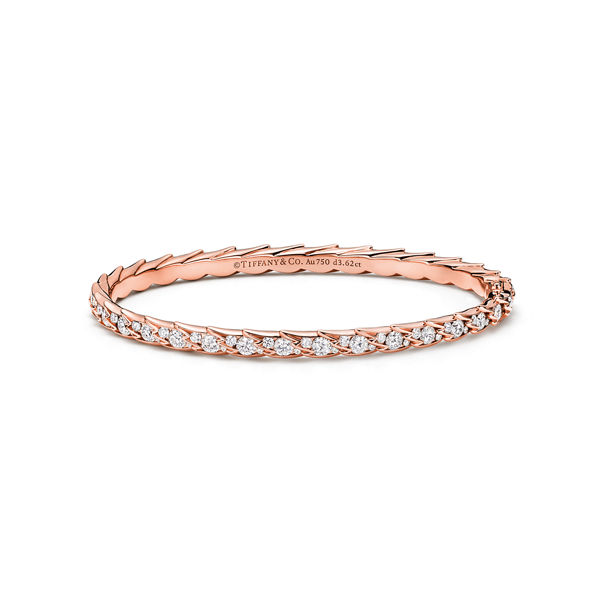 Bird on a Rock by Tiffany:Brazalete Wings estrecho de oro rosa con diamantes