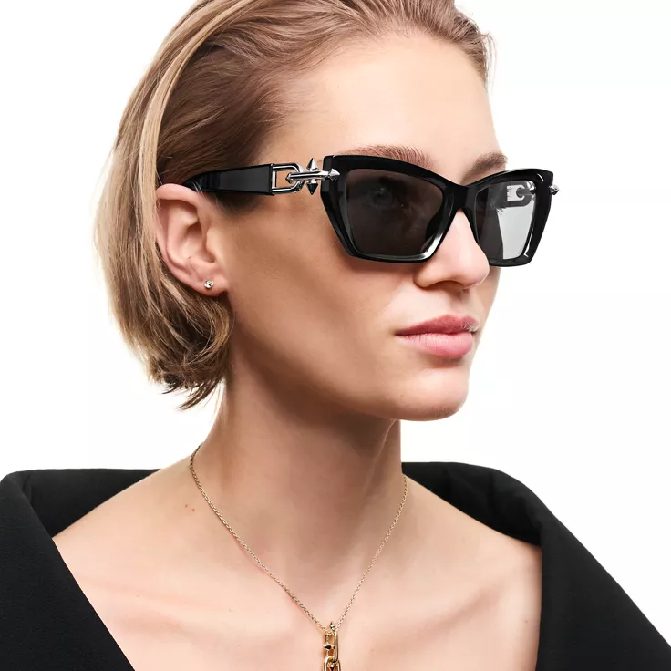 Tiffany Titan by Pharrell Williams:Solaires SPEAKER en acétate noir, 1