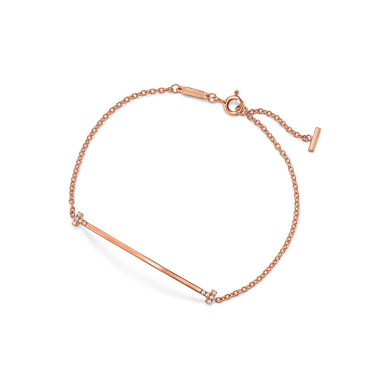 Smile Armband in Roségold mit Diamanten, Small