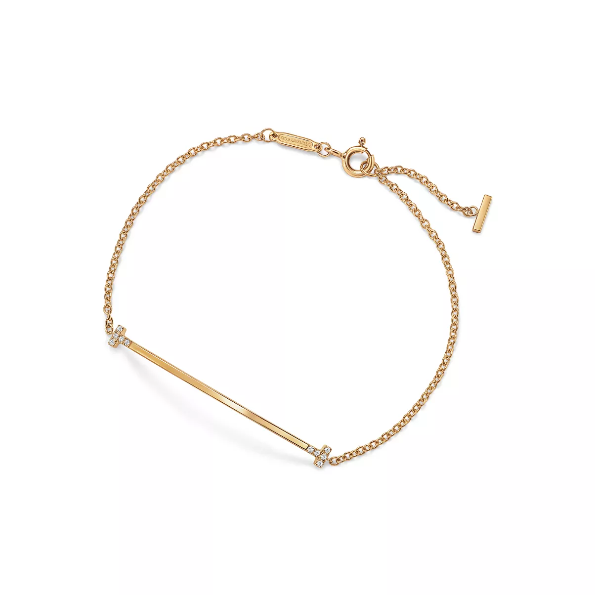 Bracelet Smile en or jaune 18&nbsp;carats et diamants. Small.