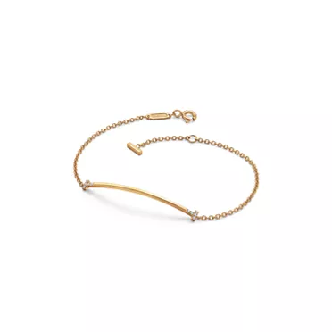 Tiffany T:Smile Small Bracelet in Yellow Gold with Diamonds, 2