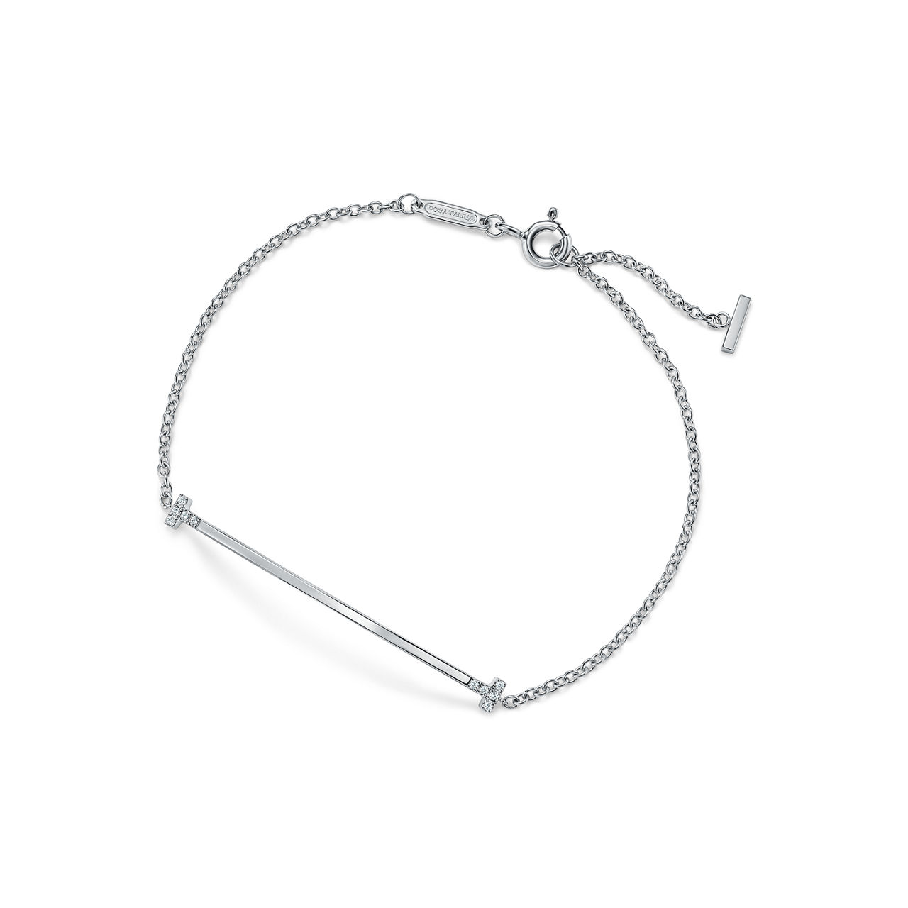 Smile Armband in Weißgold mit Diamanten, Small