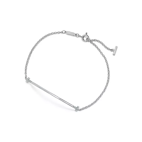 Smile Small Bracelet in White Gold with Diamonds