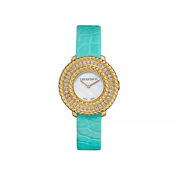 Watch in Yellow Gold with Diamonds