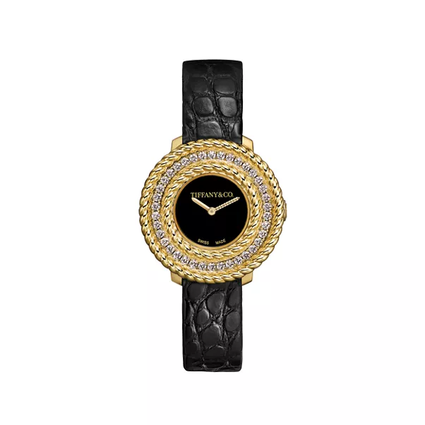 Watch in Yellow Gold with Diamonds