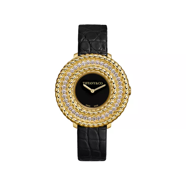 Watch in Yellow Gold with Diamonds