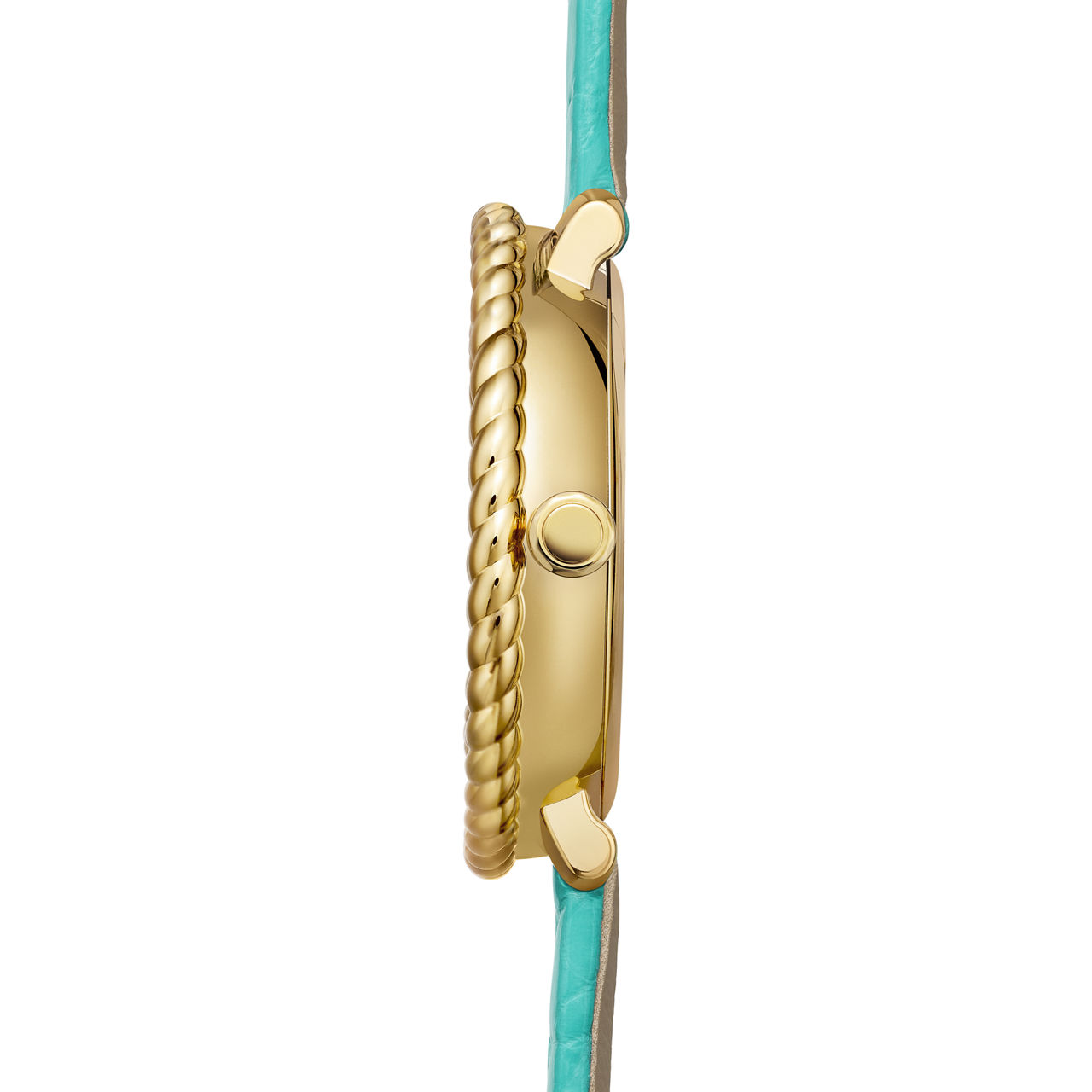 Tiffany Rope:Montre en or jaune 18 carats et diamants numéro dimage {1}