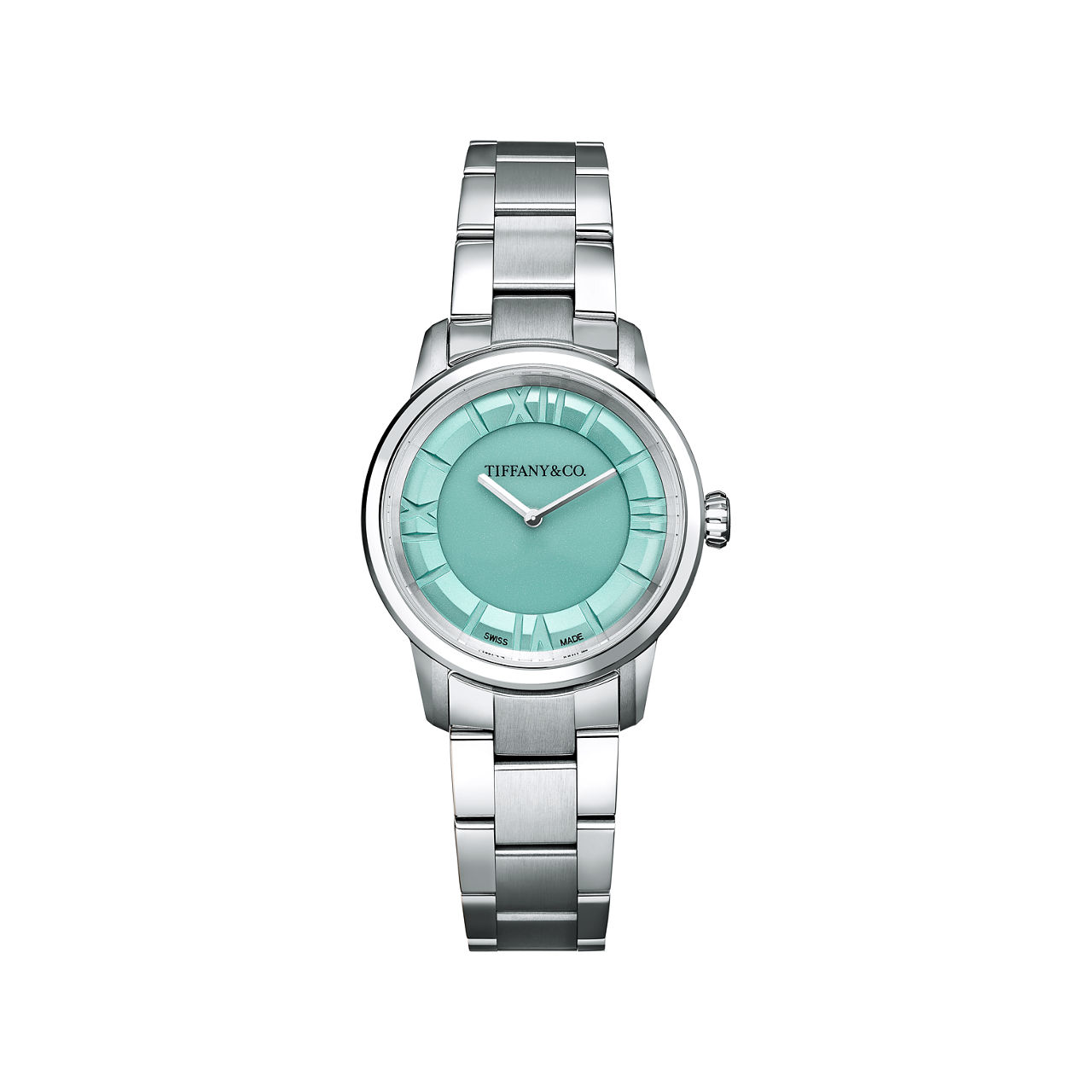 スイス製　ティファニー　ワールドクロック　卓上時計　クオーツ Atlas®:29 mm Watch in Stainless Steel | Tiffany & Co. US