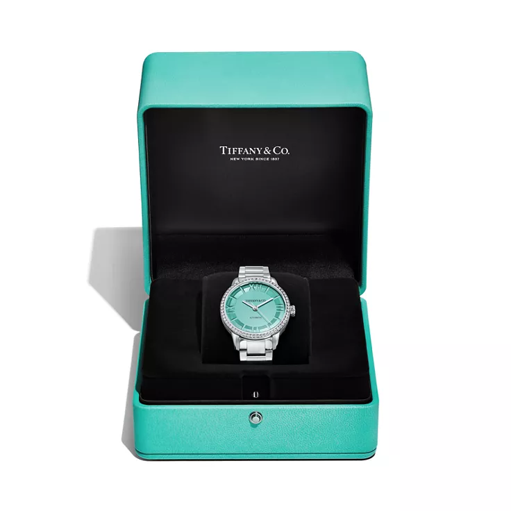 Atlas®:34 mm Automatic Watch in Stainless Steel with Diamonds, 5