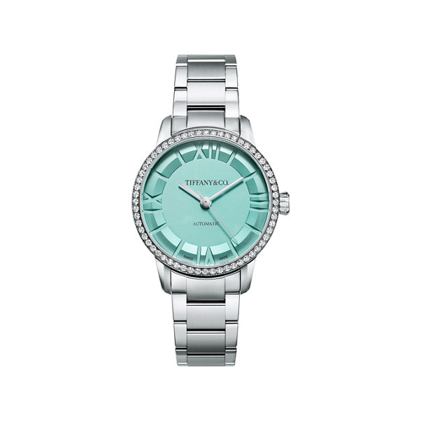 Collezione Atlas®:Orologio automatico in acciaio inossidabile con diamanti, 34 mm