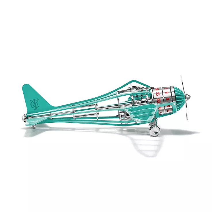 Tiffany Airways:Horloge Avion en acier inoxydable et peinture Tiffany Blue&reg;, 1