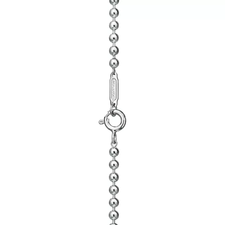 Tiffany 1837&trade;:Collar de cuentas con candado doble peque&ntilde;o de plata de ley, 5