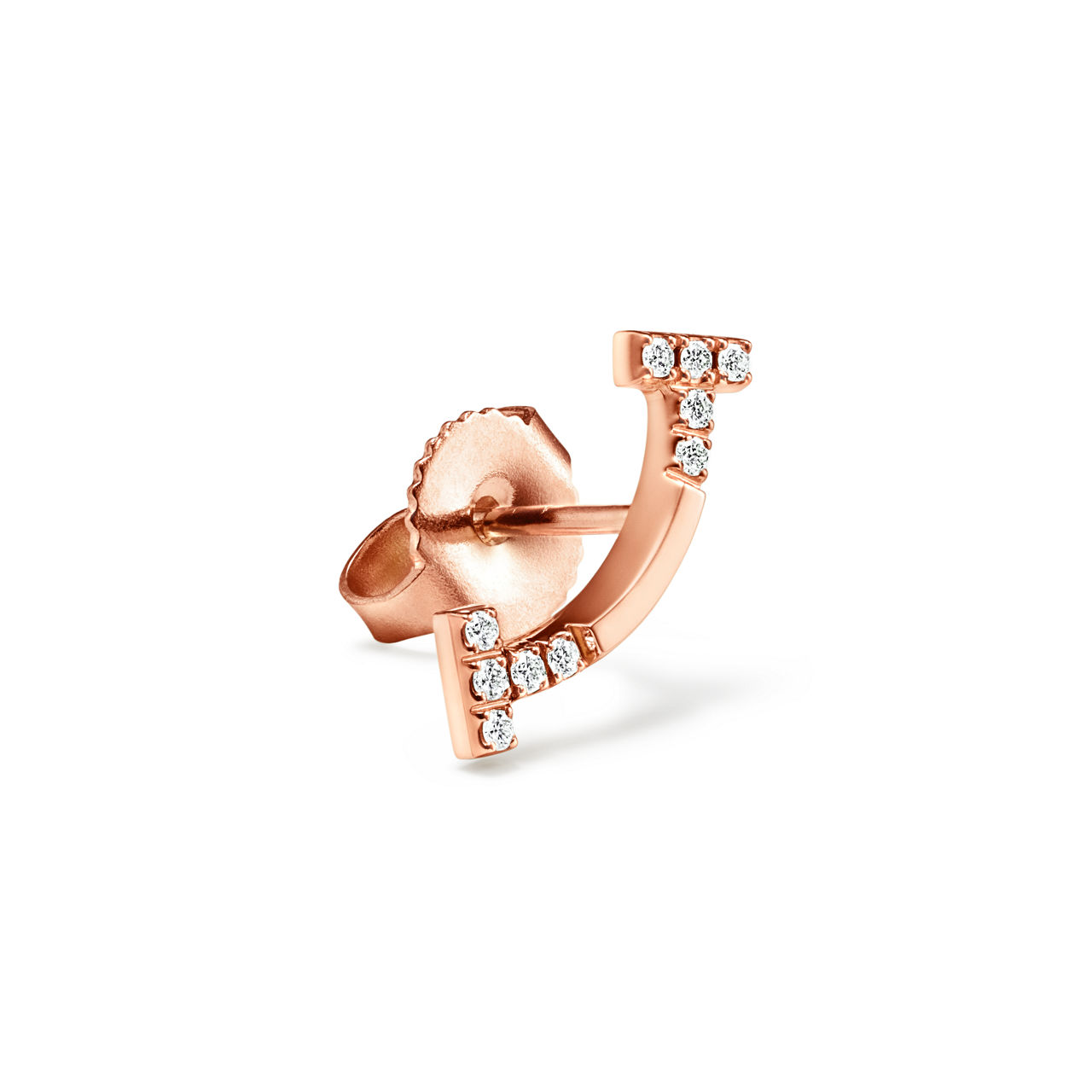 Collezione T by Tiffany:Orecchini Smile in oro rosa con diamanti, mini numero immagine 2