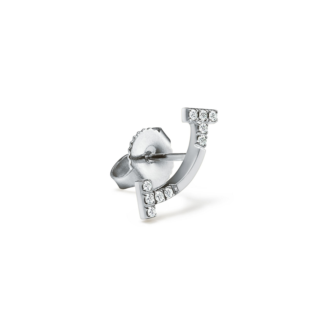 Collezione T by Tiffany:Orecchini Smile in oro bianco con diamanti, mini numero immagine 2