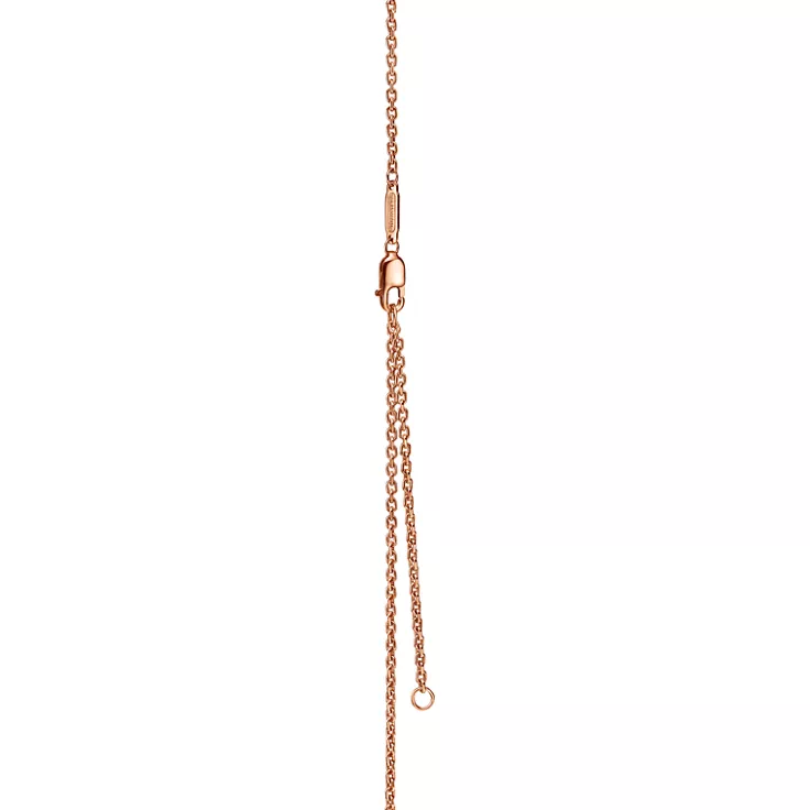 Tiffany Lock:Small Pendant in Rose Gold with a Diamond, 5