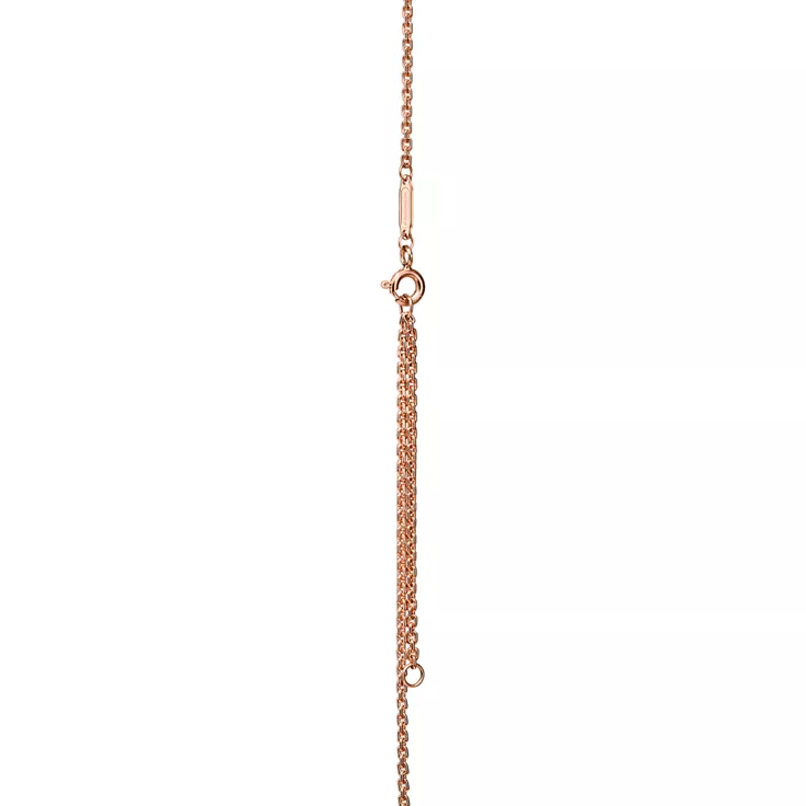Tiffany HardWear:Pendentif &agrave; maillons doubles taille Small en or rose et blanc 18 carats, 5