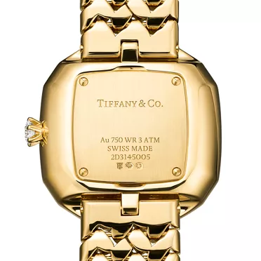 Tiffany Eternity:Diamond Watch in Yellow Gold with Diamonds and a Mother-of-pearl Dial, 2