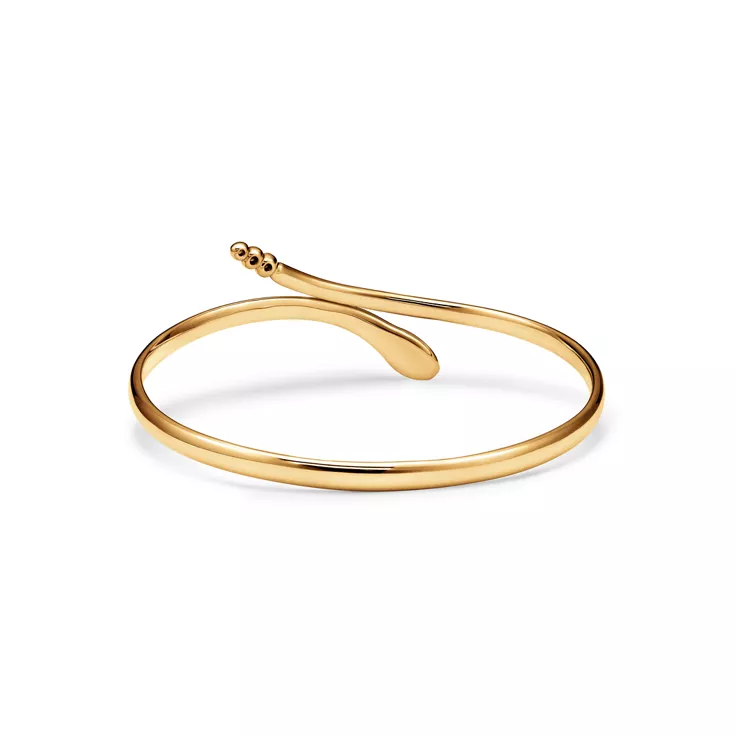 Elsa Peretti®:Bracelet jonc Serpent en or jaune 18 carats et diamants, 4