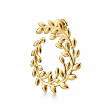 Paloma Picasso®:Olive Leaf versetzte Creolen in Gelbgold, 2
